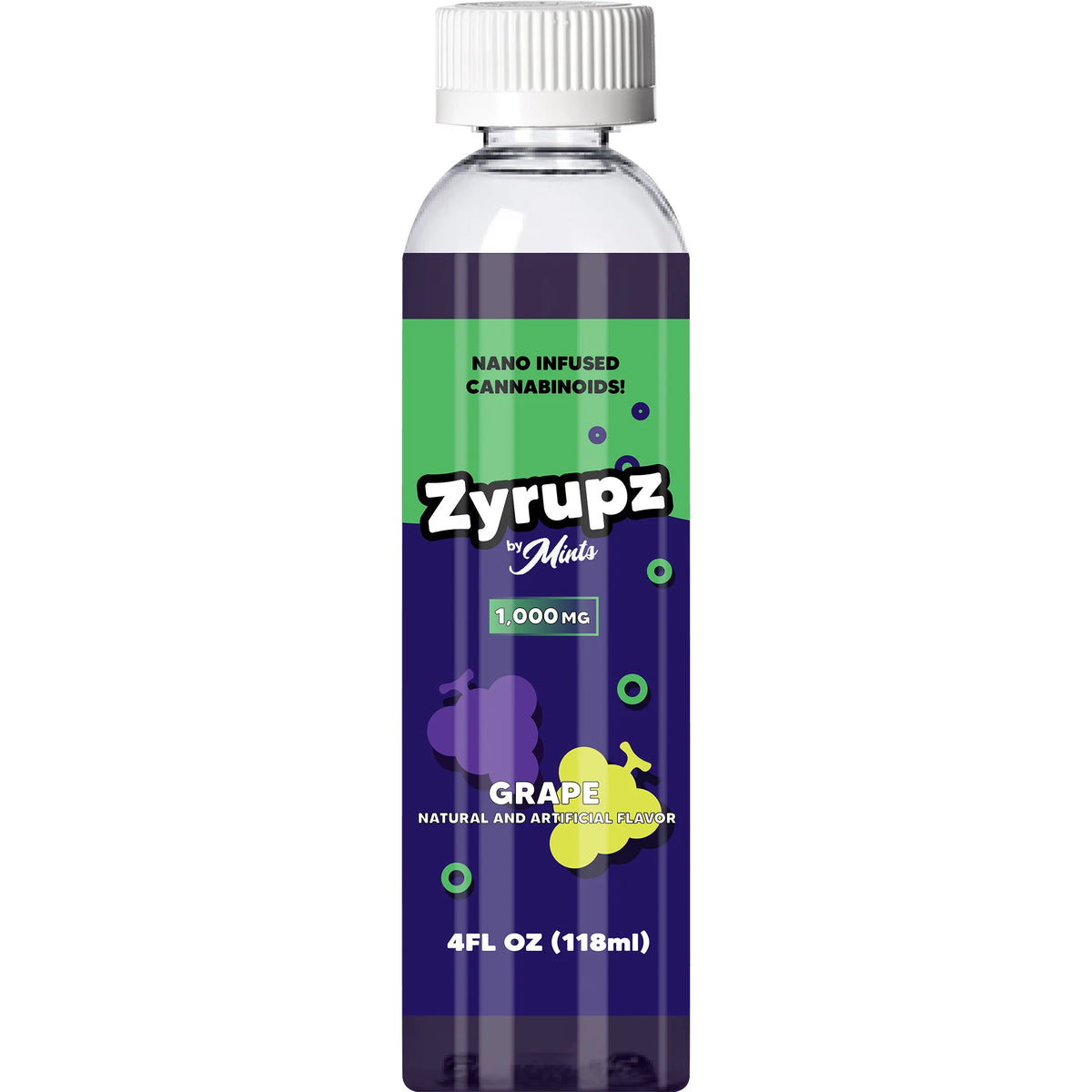 Zyrupz Grape syrup bottle, 4 fl oz