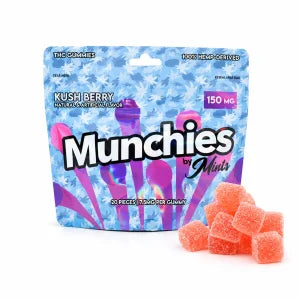 Munchies Kush Berry Delta-9 gummies pouch, 150mg