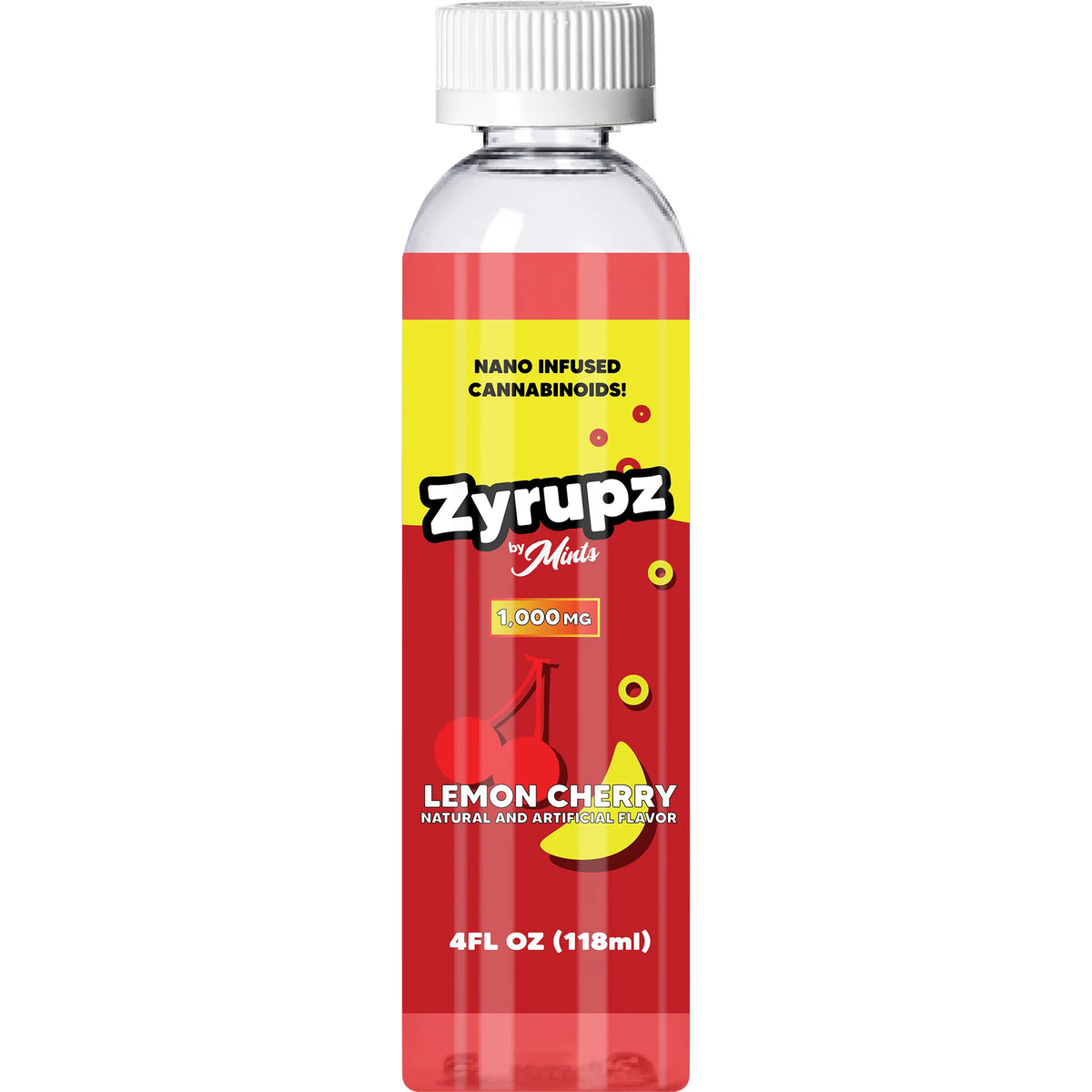 Zyrupz Lemon Cherry syrup bottle, 4 fl oz
