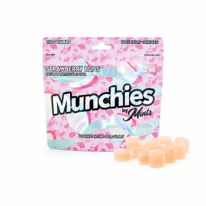 Munchies Strawberry Bliss Delta-9 gummies pouch, 150mg