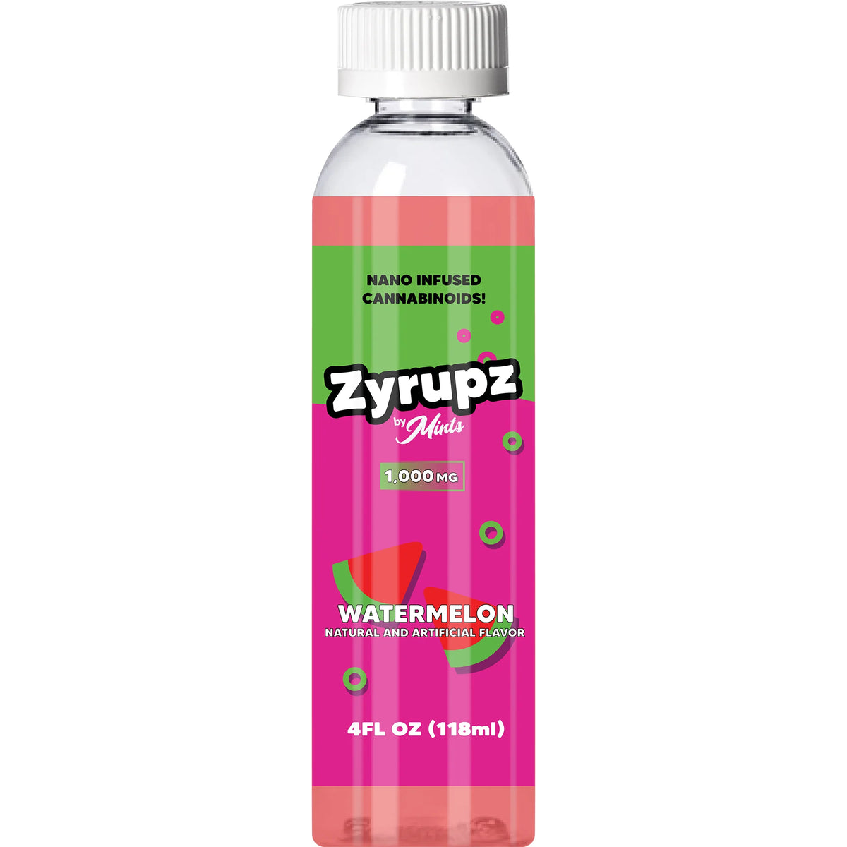 Zyrupz Watermelon syrup bottle, 4 fl oz